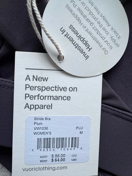 Vuori Stride Sports Bra - Plum - Picture 3 of 5
